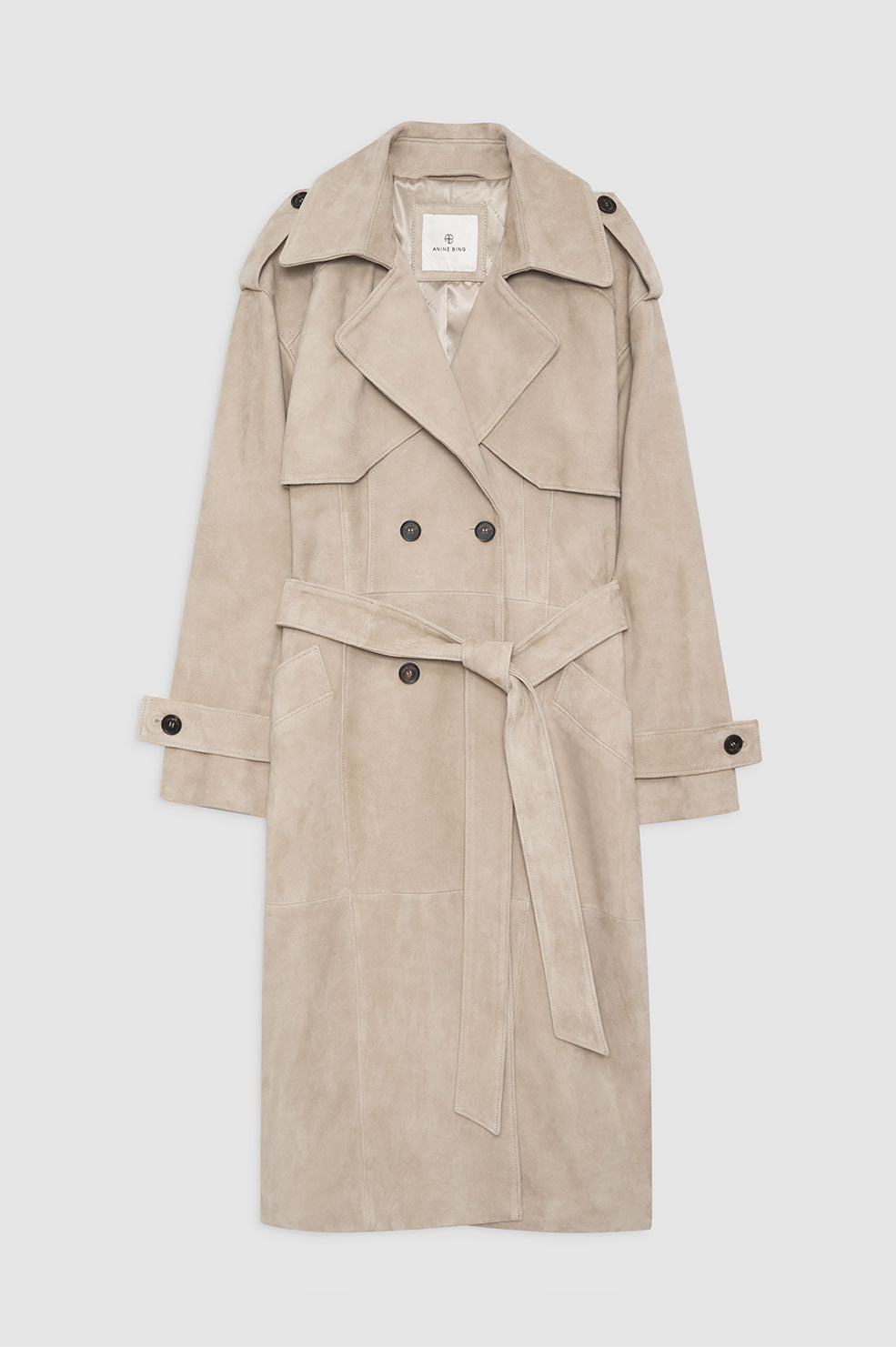ANINE BING Finley Trench - Taupe - Front View