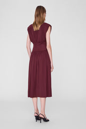 ANINE BING Fran Dress - Burgundy - on model back