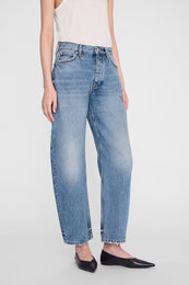 ANINE BING Fritz Jean - Baltic Blue - on model front  detail