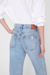 ANINE BING Gavin Jean - Blue Reservoir - on model back detail second image