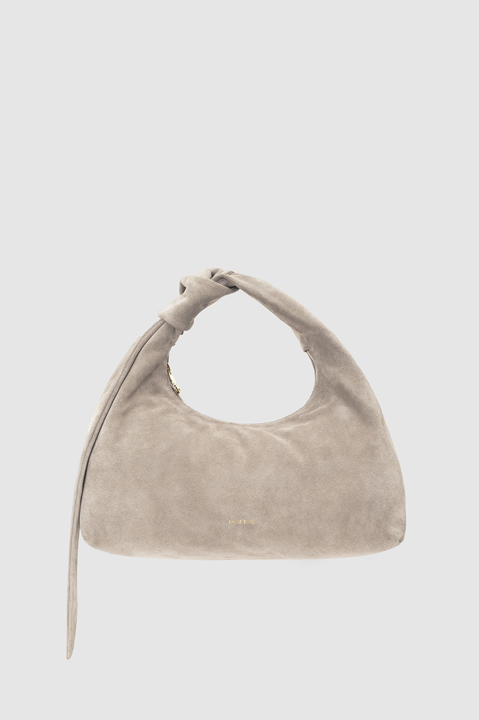 ANINE BING Grace Bag - Taupe Suede - Front View