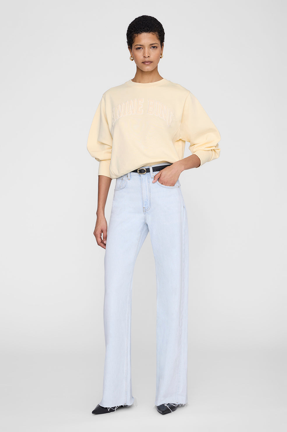 Harry Shrunken Sweatshirt - Butter Yellow
