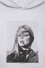 ANINE BING Harvey Sweatshirt AB X To X Brigitte Bardot - Grey - Detail View