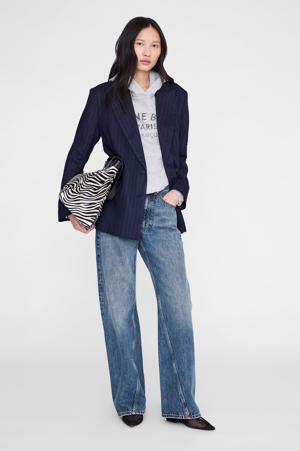 Harvey Sweatshirt Paris Stencil - Heather Grey