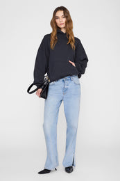 ANINE BING Harvey Sweatshirt Stencil - Vintage Black - on model front