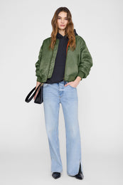 ANINE BING Harvey Sweatshirt Stencil - Vintage Black - on model front second image