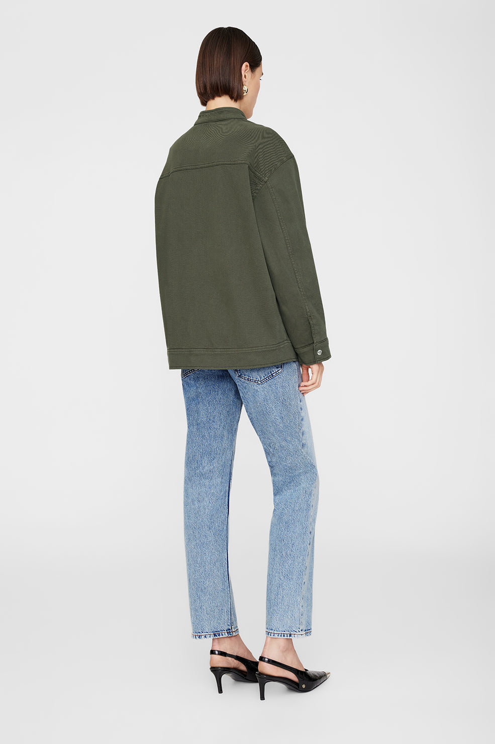 ANINE BING Henry Jacket - Army Green - On Model Back