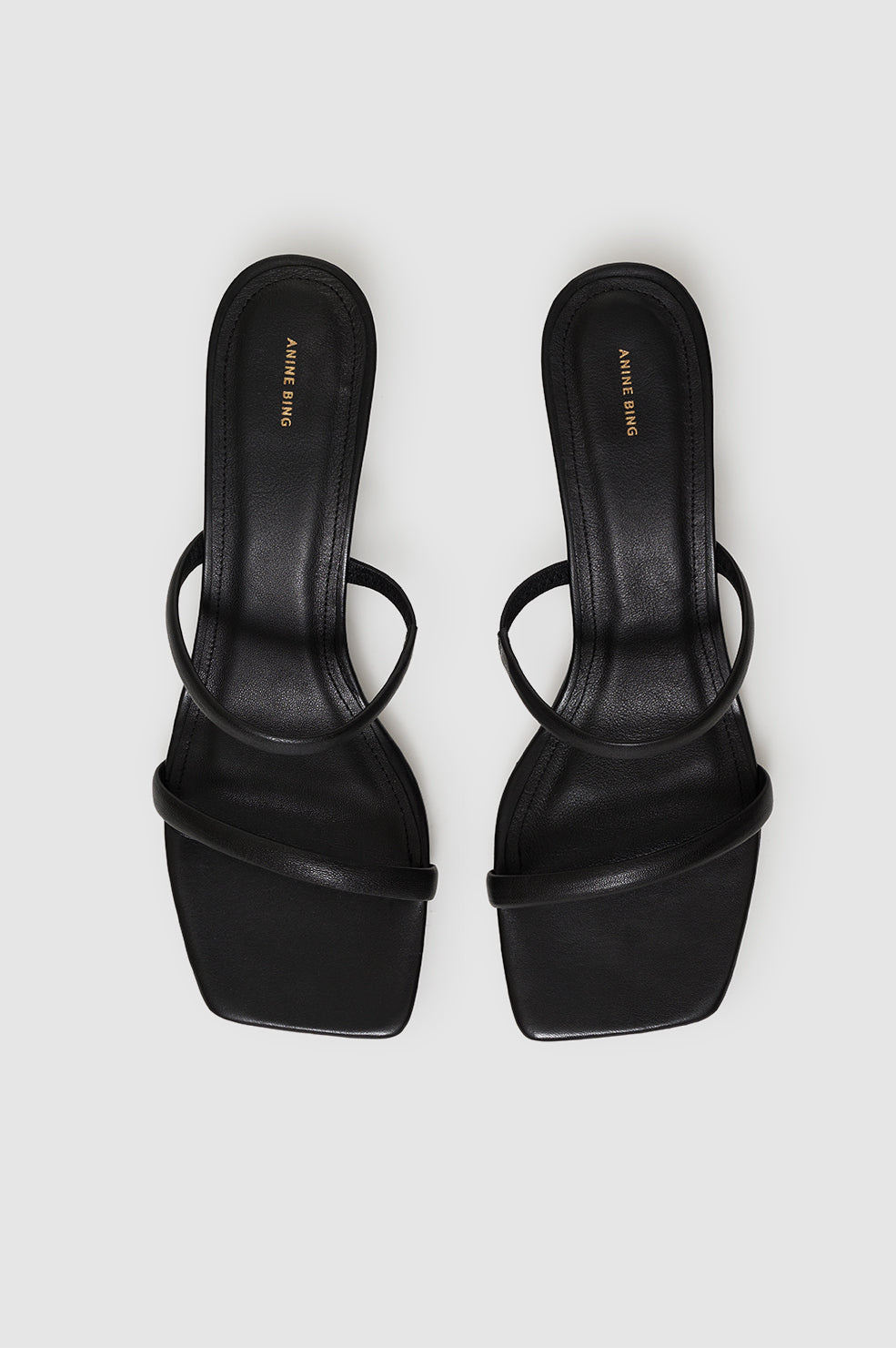 ANINE BING Hilda Mule Sandals - Black thumbnail