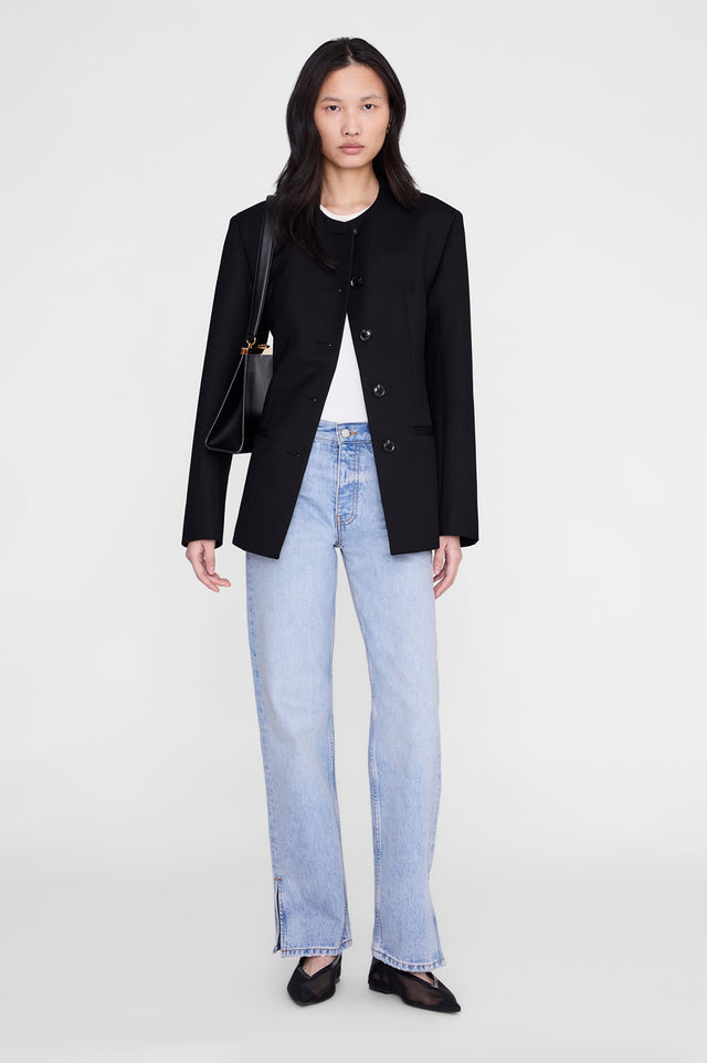 ANINE BING Huda Blazer - Black - on model front