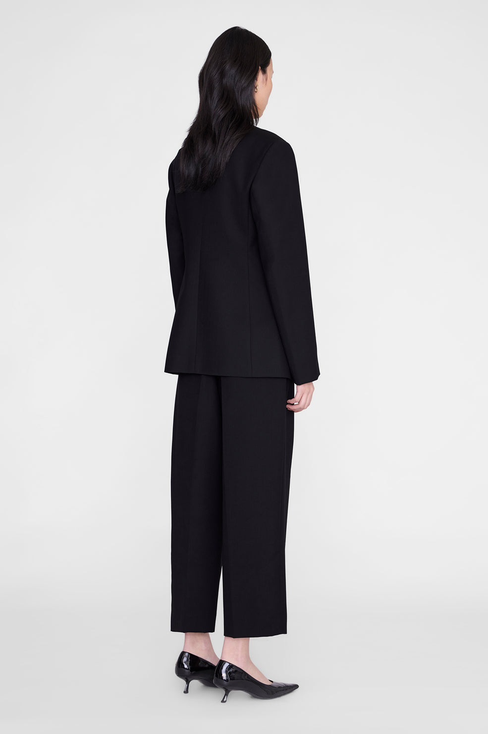 ANINE BING Huda Blazer - Black - on model back