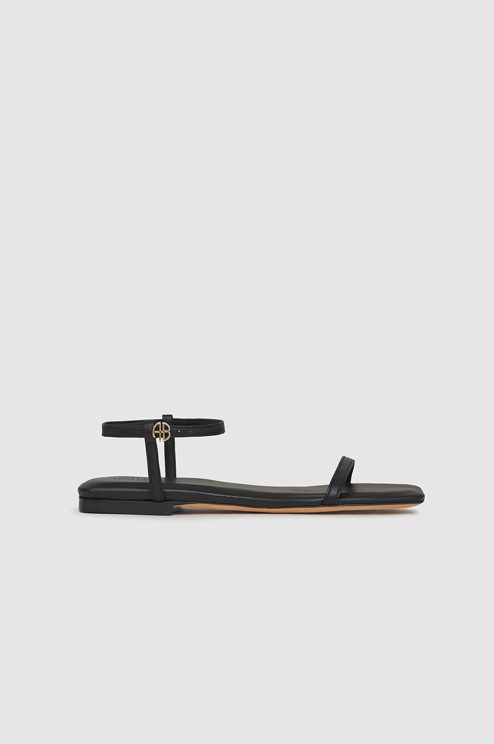 ANINE BING Invisible Flat Sandals - Black - Side Single View