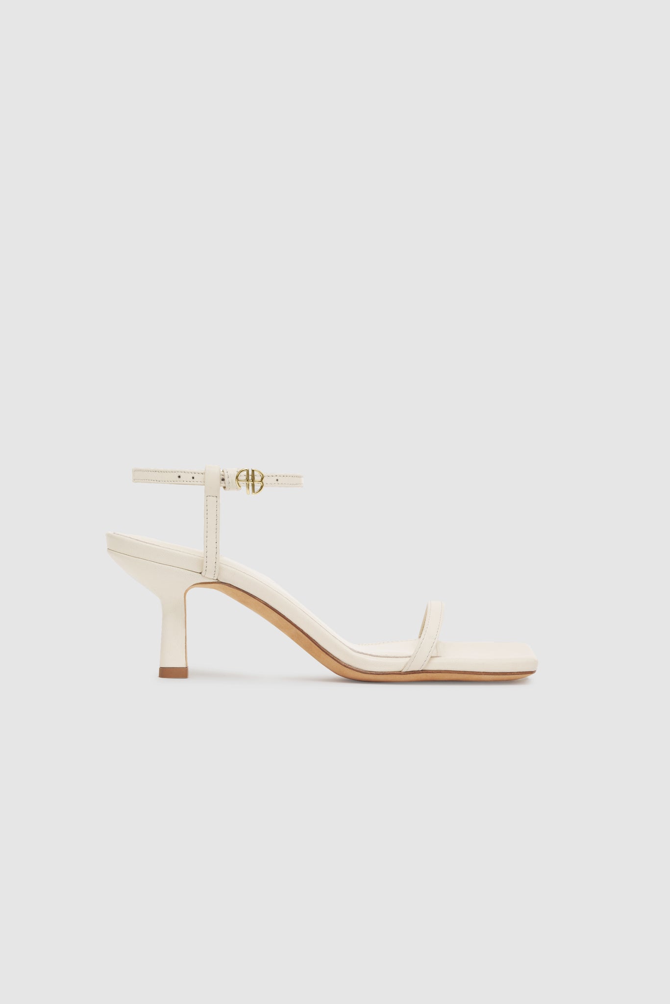 ANINE BING Invisible Sandals - Cream - Side Single View