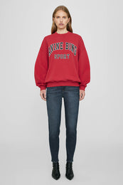 ANINE BING Jaci Sweatshirt Anine Bing - Red - On Model Front