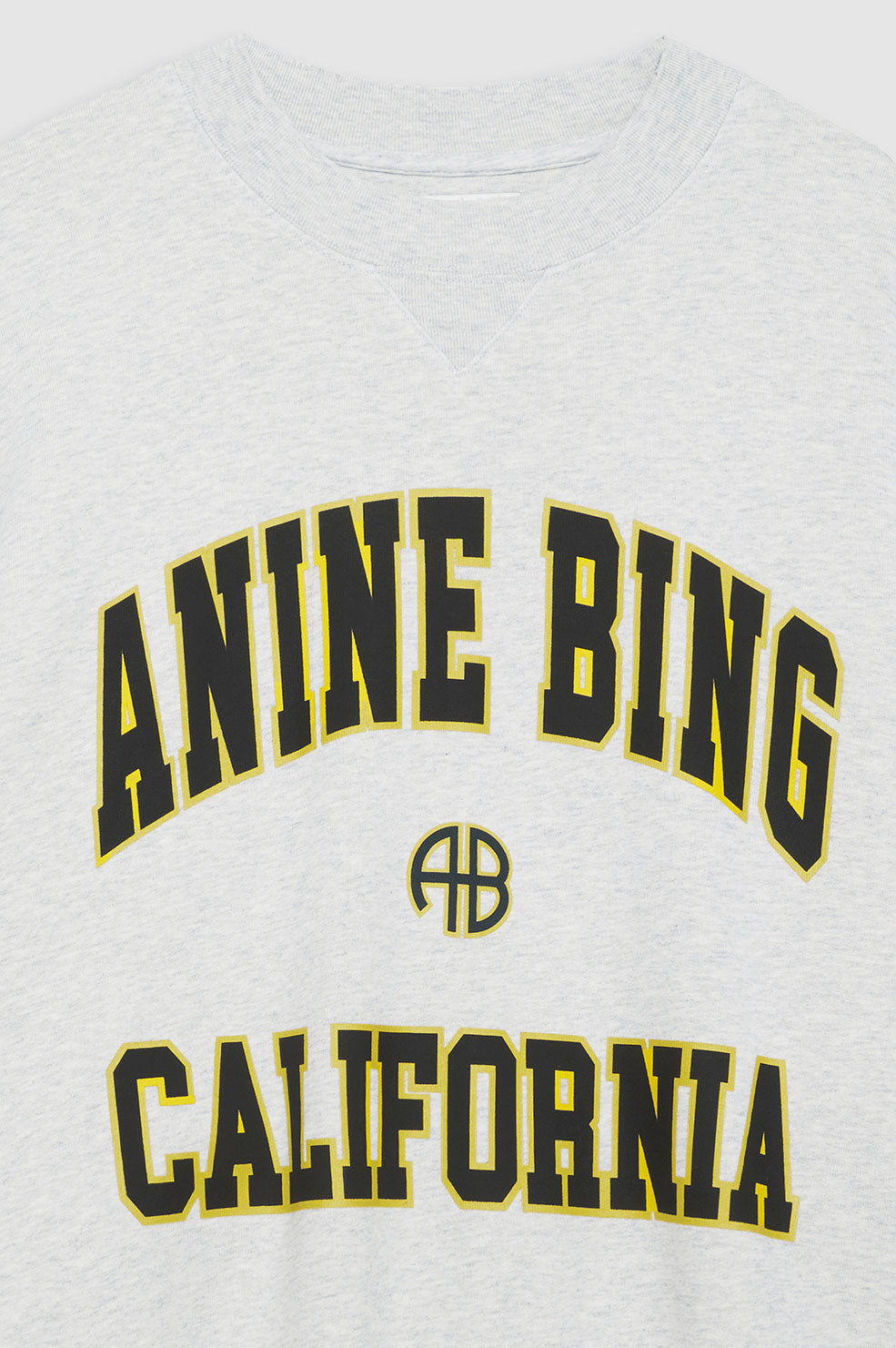 ANINE BING Jaci Sweatshirt Anine Bing California - Heather Grey - Close Up View