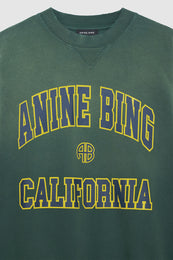 ANINE BING Jaci Sweatshirt Anine Bing California - Washed Faded Green - Detail View