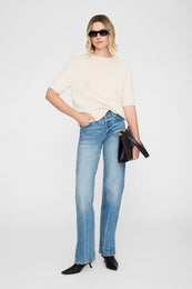 ANINE BING Jackson Sweater - Ivory - on model front