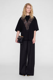 ANINE BING Jamila Top - Black - on model front