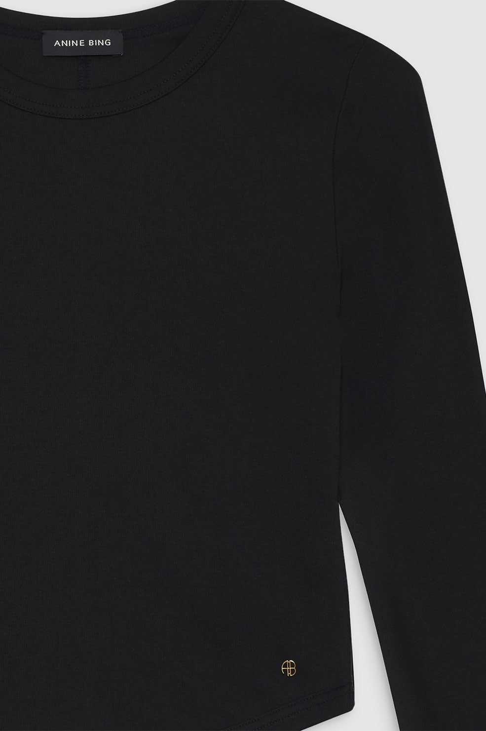 ANINE BING Jane Top - Black - Detail View