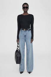 ANINE BING Jane Top - Black - On Model Front