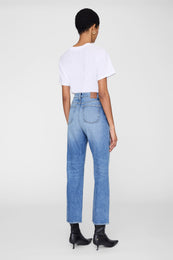 ANINE BING Jane Jean - Cascade Blue - on model back