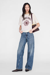 ANINE BING Jaylin Tee Collegiate - Cream - on model front