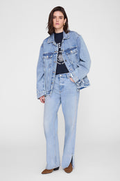 ANINE BING Jaylin Tee Collegiate - Navy  - on model front second image