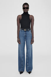 ANINE BING Jennie Top - Black - On Model Front