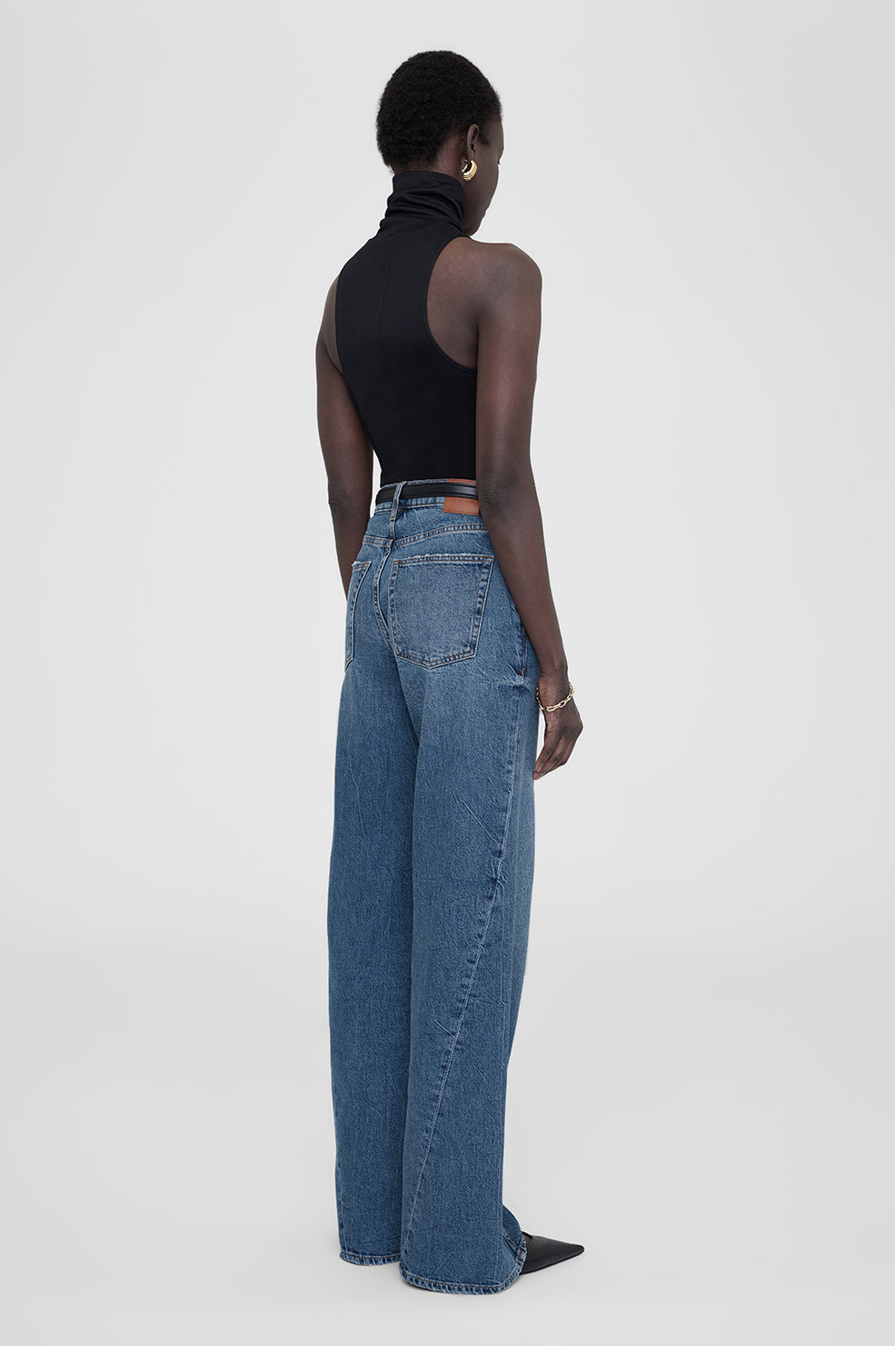 ANINE BING Jennie Top - Black - On Model Back