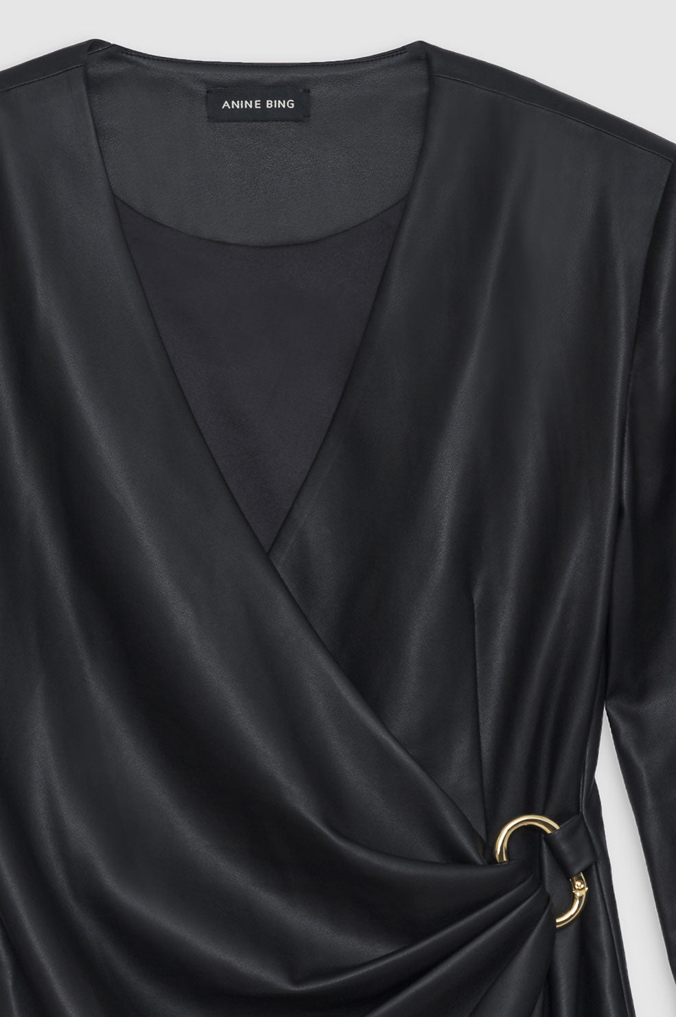 ANINE BING Joey Dress - Black - Detail View