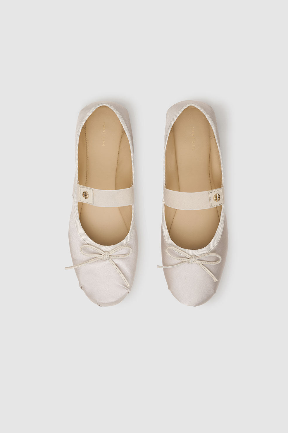 ANINE BING Jolie Flats - Champagne - Top Pair View