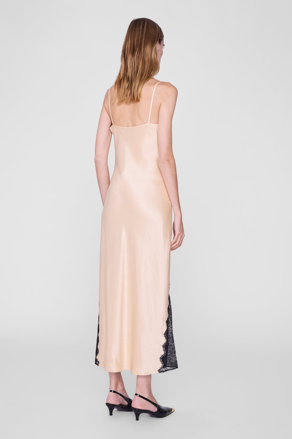 Judy Dress - Golden Beige And Black Lace