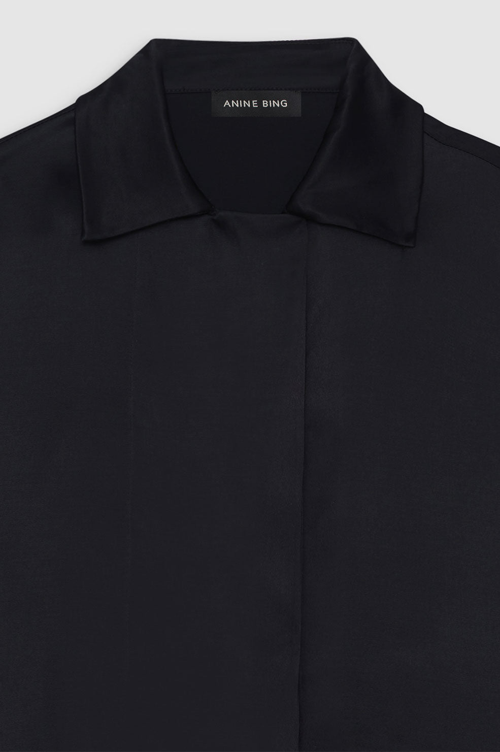 ANINE BING Julia Shirt - Black - Detail View