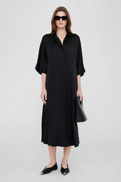 ANINE BING Julia Dress - Black - On Model Front