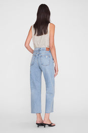 ANINE BING Juliann Tank - Black Stripe- on model back