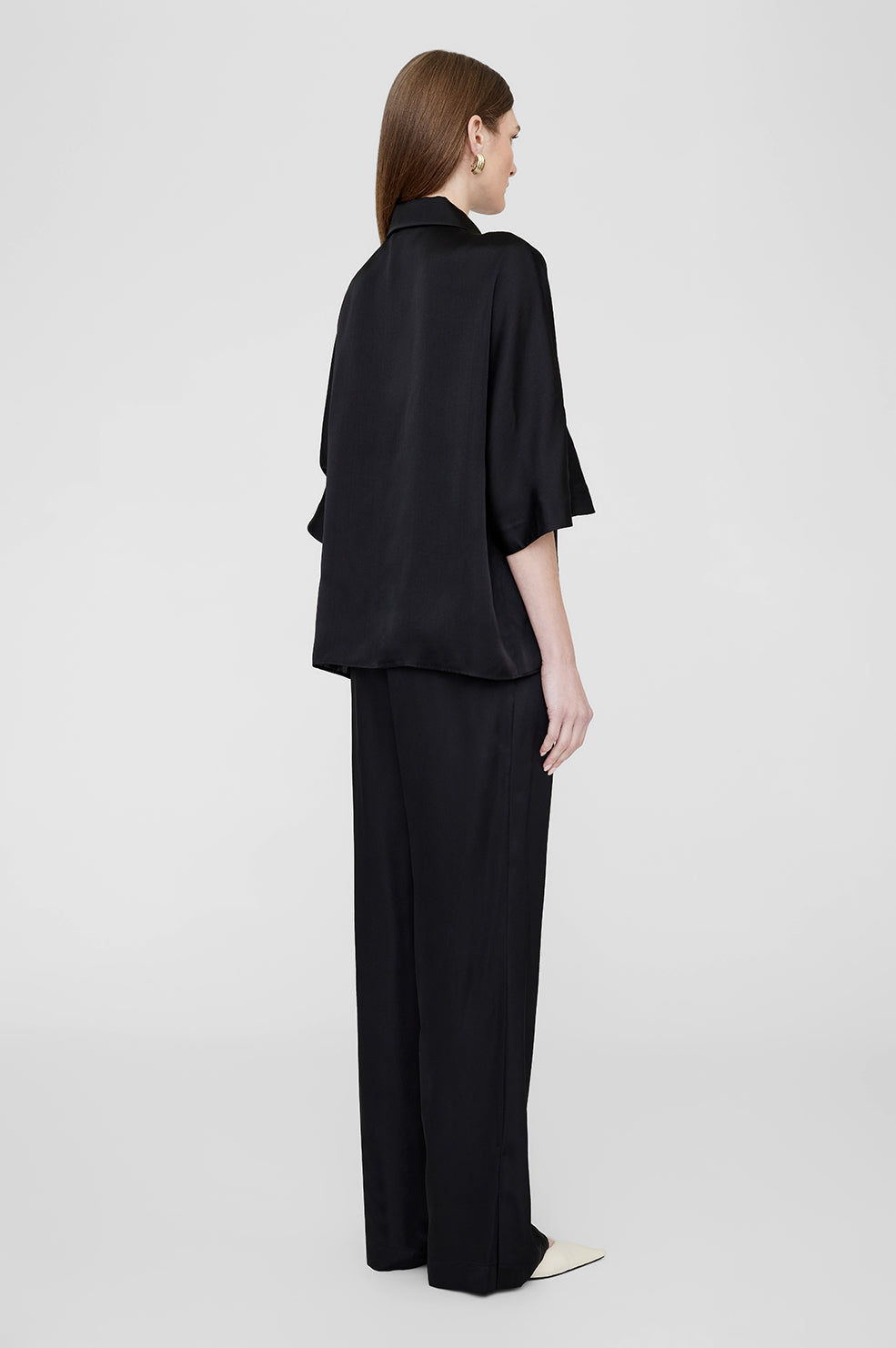 ANINE BING Julia Shirt - Black - On Model Back