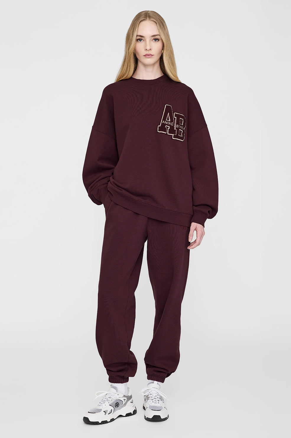 ANINE BING Karter Jogger - Dark Burgundy thumbnail