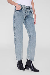 ANINE BING Kate Jean 29" - Snow Blue - on model front detail second image