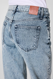ANINE BING Kate Jean 29" - Snow Blue - on model back detail second image