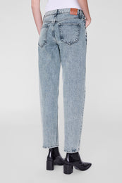 ANINE BING Kate Jean 29" - Snow Blue - on model back 
