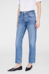 ANINE BING Kate Jean - Tidal Blue - on model front detail secon image