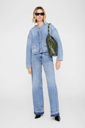 ANINE BING Kate Shoulder Bag - Olive - on model front 