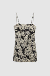 ANINE BING Keiran Dress - Black Floral Print - Front View