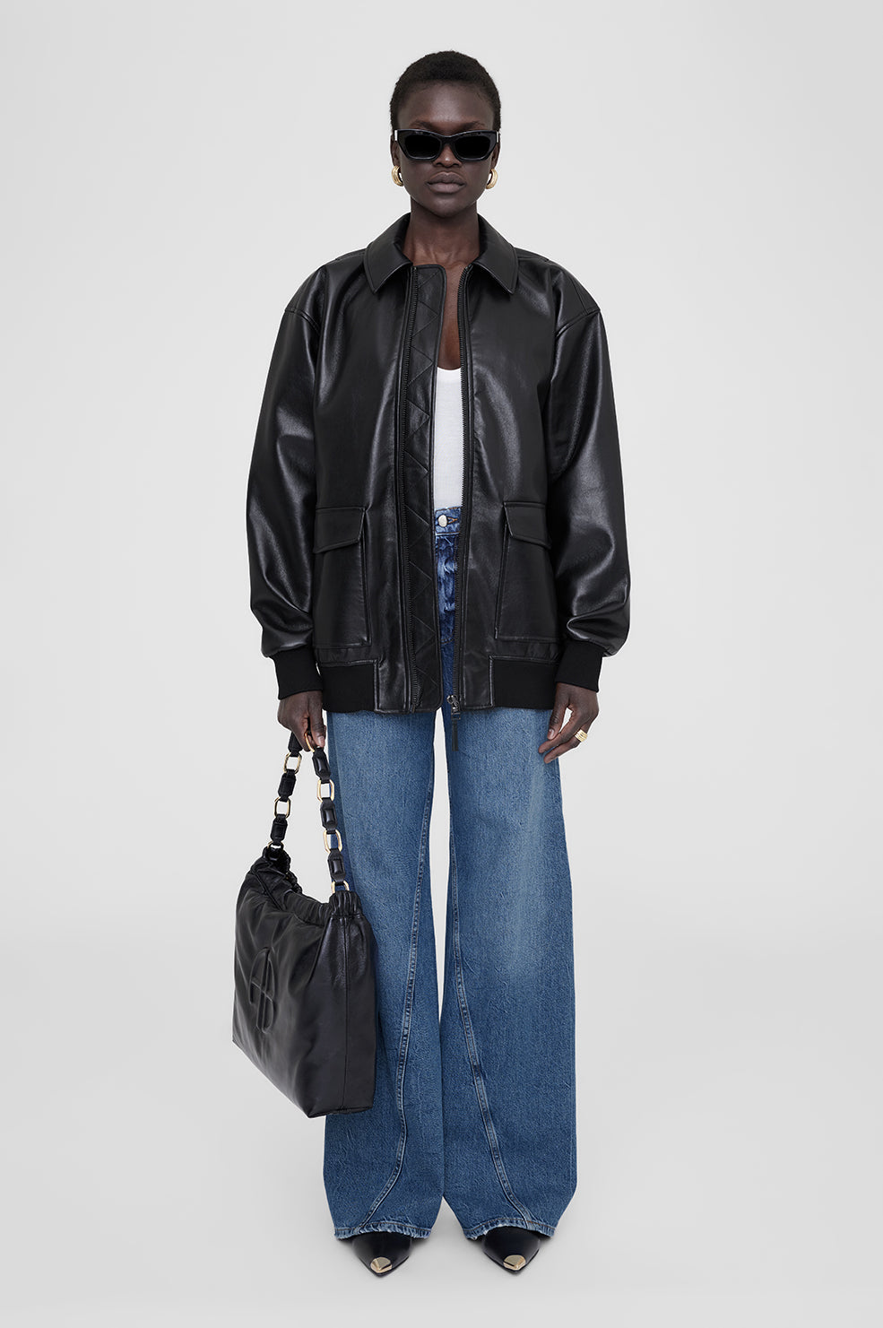 ANINE BING Kelanie Jacket - Black - On Model Front