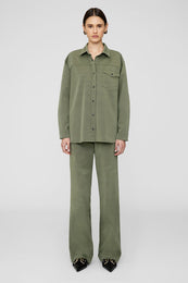 ANINE BING Koa Pant - Army Green - On Model Front Second Image