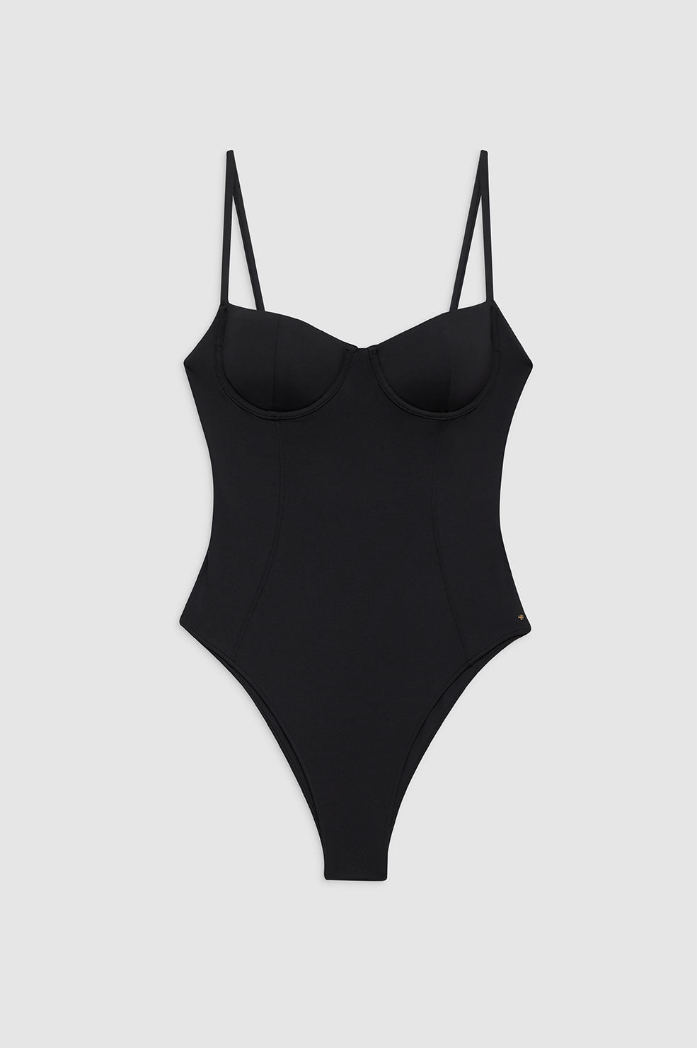 ANINE BING Kyler One Piece - Black - Front View