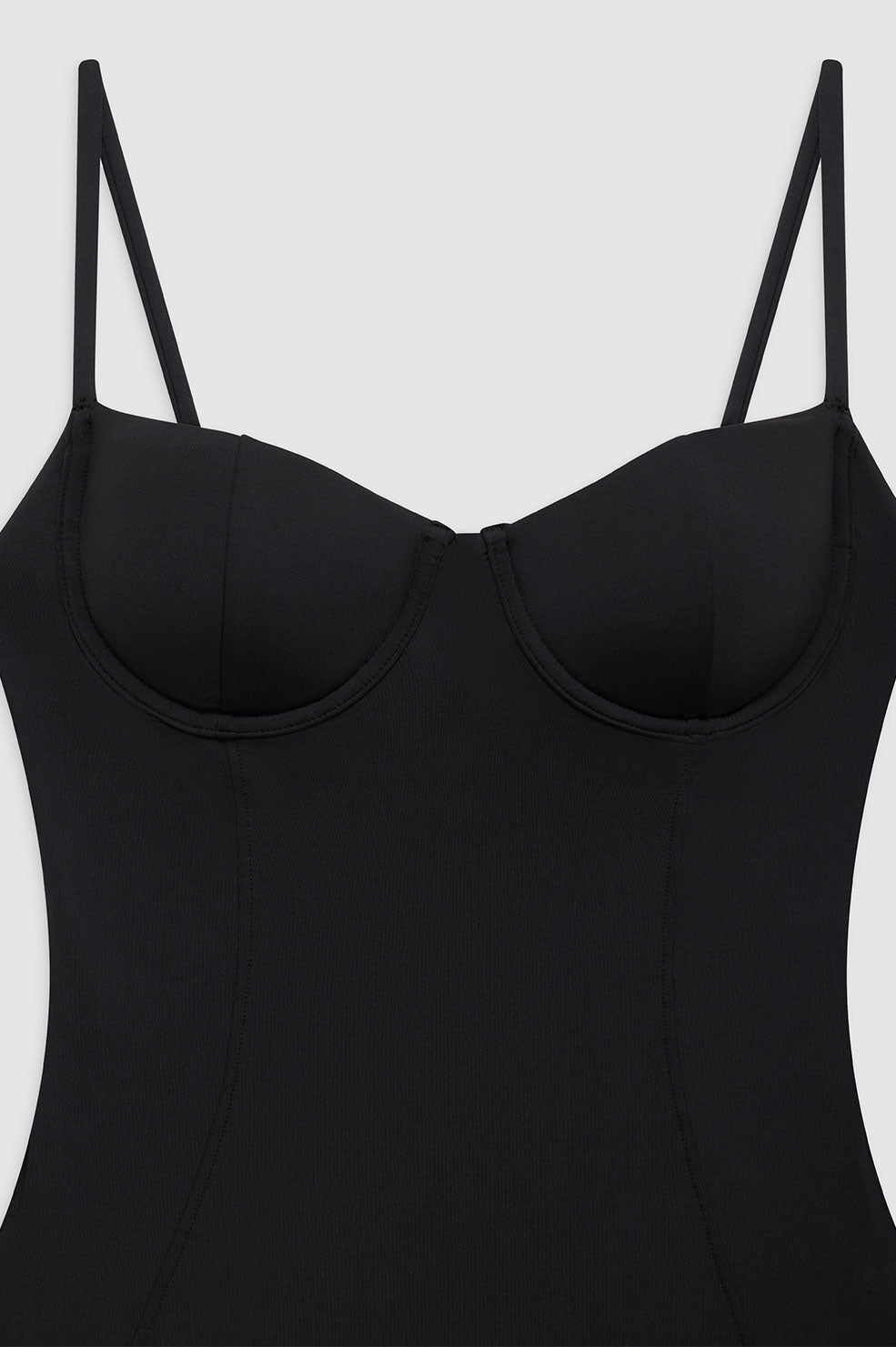 ANINE BING Kyler One Piece - Black - Detail View