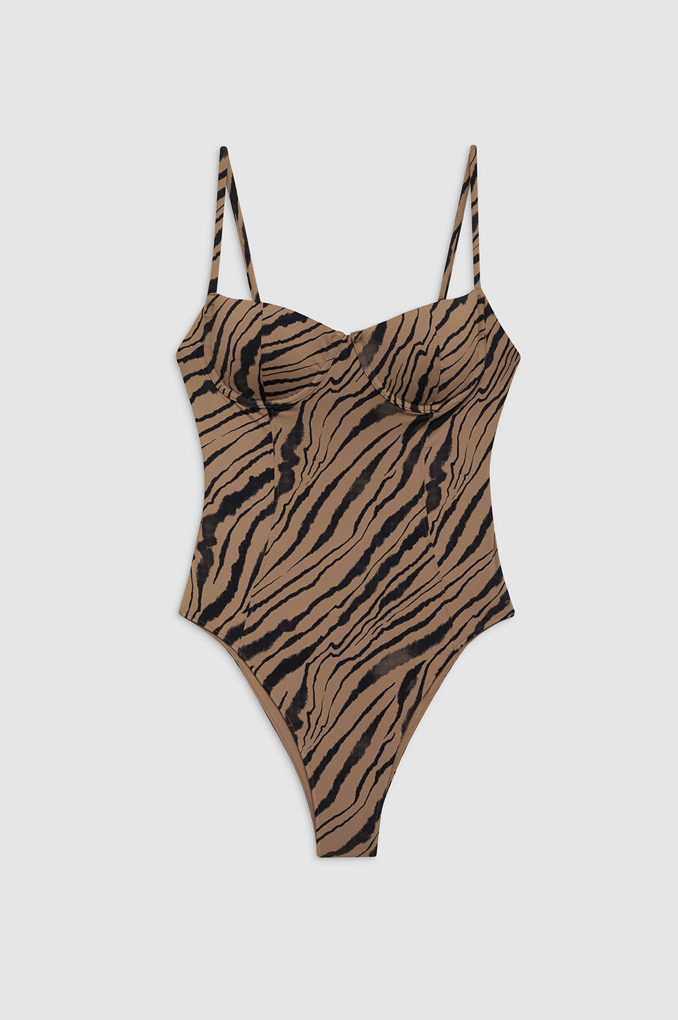 ANINE BING Kyler One Piece - Tiger Shell Print - Front View