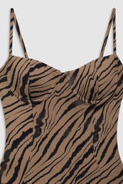 ANINE BING Kyler One Piece - Tiger Shell Print - Detail View