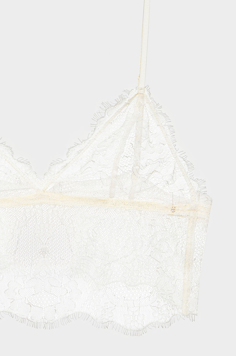 ANINE BING Lace Bralette - Ivory - Detail View