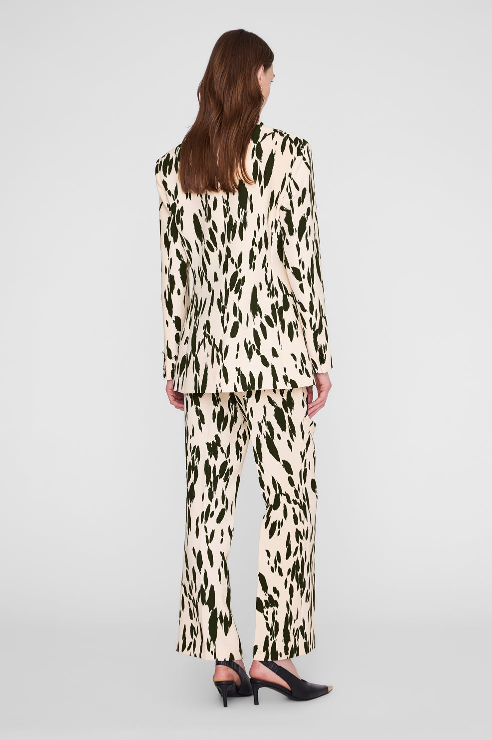 ANINE BING Laika Blazer - Golden Beige Leopard - on model back